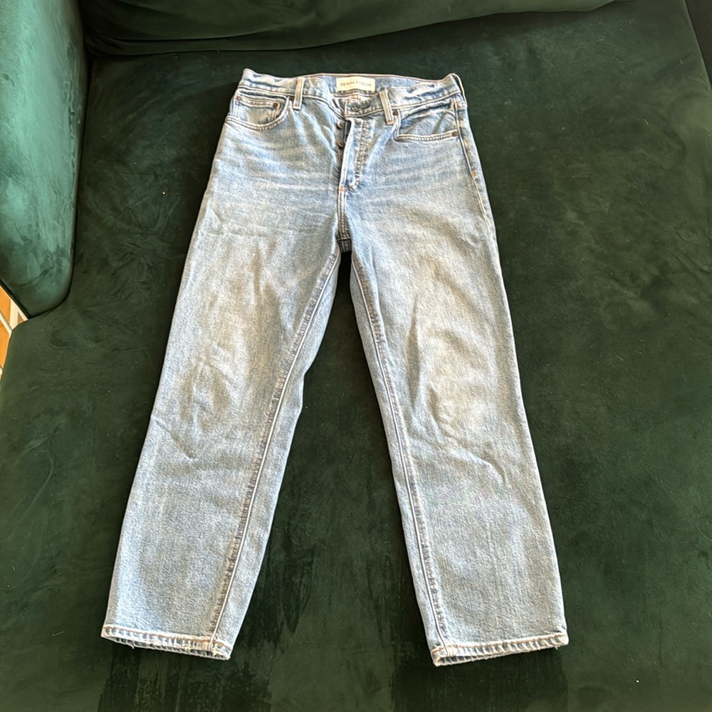 Denim Forum Arlo High Rise Straight Leg Jean